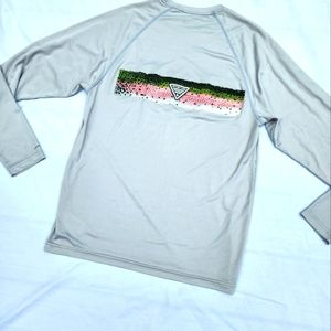 S Columbia mens gray performance shirt